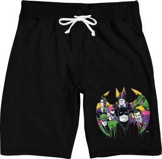 Hero And Villains Men's Black Sleep Pajama Shorts-Medium