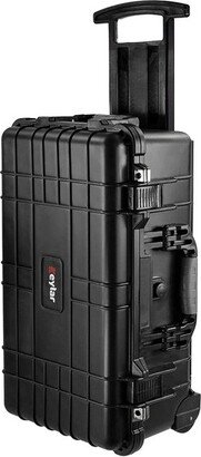 eylar® 22-In. Carry-on Travel Roller Waterproof Equipment Hard Transport Roller Case with Foam Insert, Black