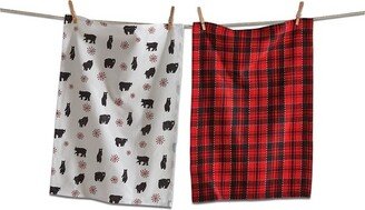 tagltd Lodge Bear Dishtowel Set of 2