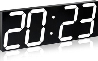 Large Digital Display LED Wall Clock w/Remote, Alarm
