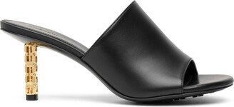 G Cube 70 black leather mules