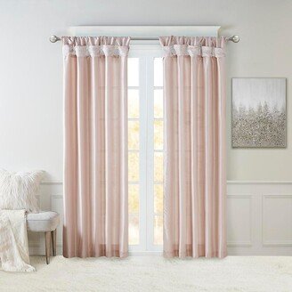 Gracie Mills 1-pc Emilia Twist Tab Lined Window Curtain Panel - 50x95-AB