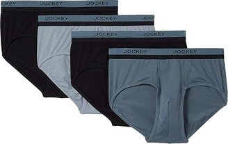 Ultimate Breathe Brief 4-Pack (Midnight Grey/Iron Grey/Silver Line Blue) Men's Underwear