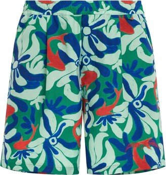 Graphic-Print Swim Shorts-AG