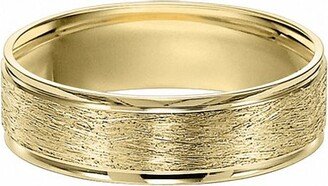 Men's 6.0mm Brushed Wedding Band in 10K Gold