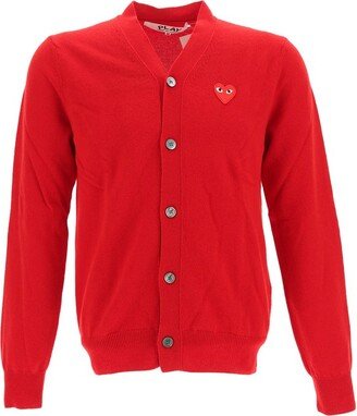 Heart Logo Embroidered Buttoned Cardigan