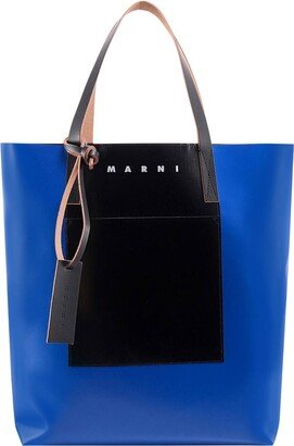 Logo Printed Two-Toned Tote Bag-AA