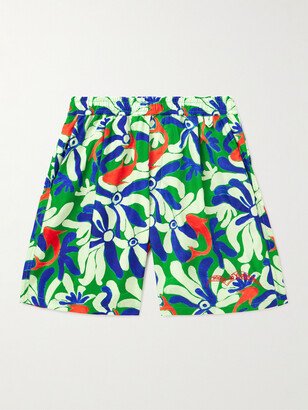 No Vacancy Inn Straight-Leg Long-Length Printed Swim Shorts