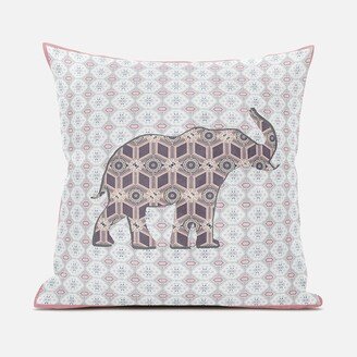 Amrita Sen Designs Amrita Sen Elephant Silhouette Duo Indoor Outdoor Pillow Zip