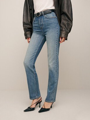 Cynthia Stretch High Rise Straight Jeans-AA