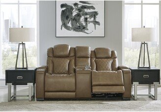 Strikefirst Power Reclining Loveseat with Console and Adjustable Headrest - 74W x 39D x 43H