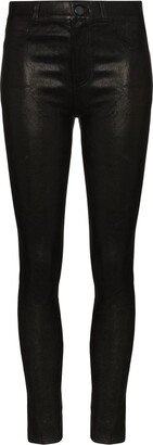 Hoxton leather skinny trousers