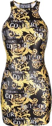 Baroque-Print Mini Dress