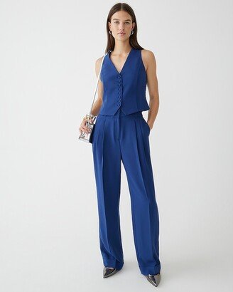 Petite essential wide-leg pant in city crepe