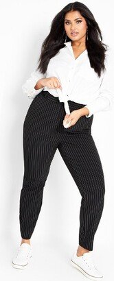 Women's Plus Size Pant Sabine Stripe - Blk Stripe - 18W