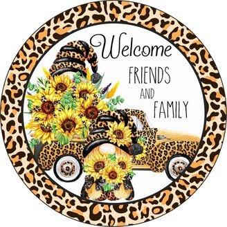 Welcome Friends & Family Gnome Wreath Sign, Signs For Wreaths, Enhancement