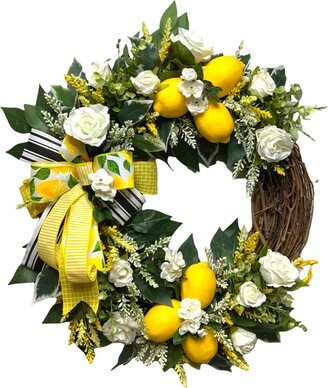 Summer Lemon Front Door Wreath