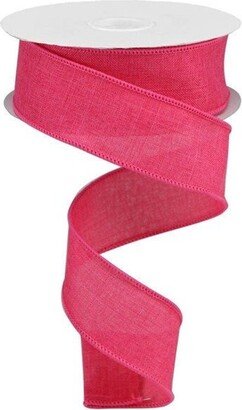 Hot Pink Royal Burlap Wired Ribbon, 1.5