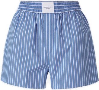 Striped Motif Bermuda Shorts