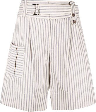 Khushi striped cotton shorts