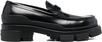 Embossed-Logo Loafers