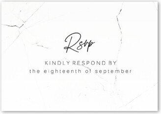 Rsvp Cards: Married Marble Wedding Response Card, White, Matte, Signature Smooth Cardstock, Square