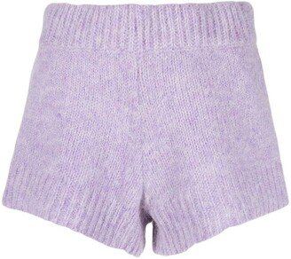 Susanna ribbed-trim knitted shorts