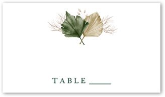 Wedding Place Cards: Tropical Flora Wedding Place Card, White, Placecard, Matte, Signature Smooth Cardstock