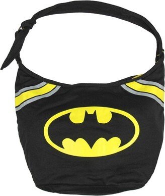 Seven Times Six DC Comic Claic Batman Logo Junior' Hobo Bag Shoulder Pure Black