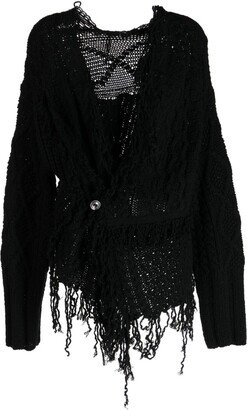 Distressed Asymmetric Cardigan