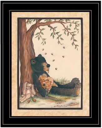 Nap Time by Mary June, Ready to hang Framed Print, Black Frame, 15