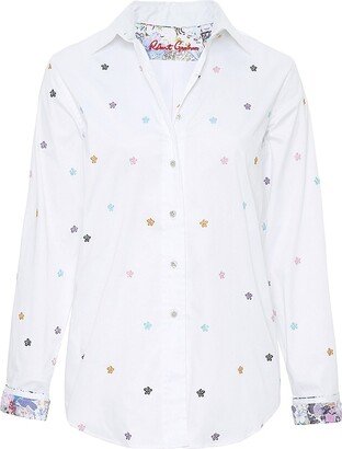 Carrie Floral-Embroidered Shirt