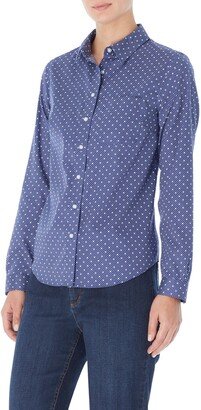 Dot Button-Up Cotton Shirt