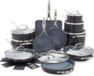 Valencia Pro Hard Anodized Healthy Ceramic 22-Piece Cookware Set