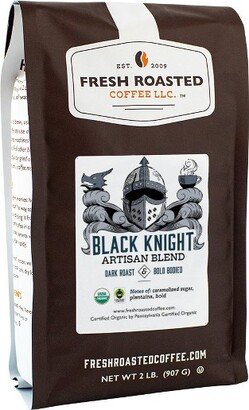 Fresh Roasted Coffee, Black Knight Artisan Blend, Dark Roast Ground Coffee - 2lb