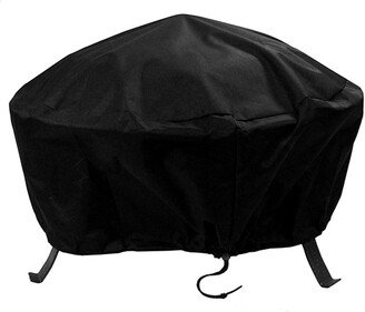 Sunnydaze Decor 48 in Weather-Resistant Pvc Round Fire Pit Cover