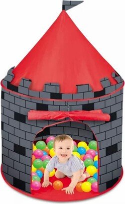 Kids Play Tent with Ocean Ball, Large Princess Tent for Girls, Kids Pop Up Tent - 17.32 X 8.85 X 14.96 IN