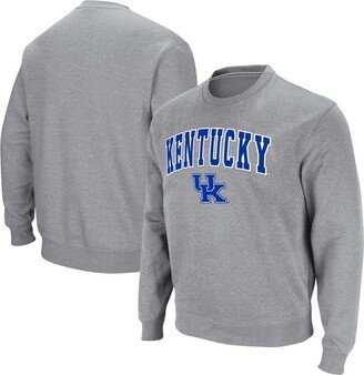 Men's Heathered Gray Kentucky Wildcats Arch and Logo Pullover Sweatshirt