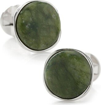 Men's Seraphinite Stone Sterling Silver Cufflinks