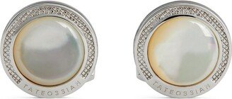 Sterling Silver And Mother-Of-Pearl Cufflinks