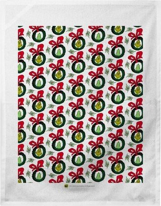 The Grinch Christmas Pattern White Fabric Dish Towel