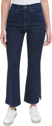 Petite Super High-Rise Flare-Hem Jeans