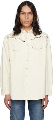 SSENSE Exclusive White Denim Jacket