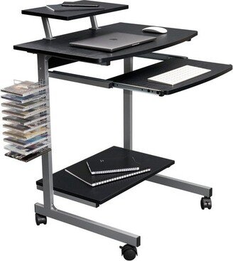 GEROJO Espresso Techni Mobili Compact Computer Cart with Keyboard Trap and Shelf