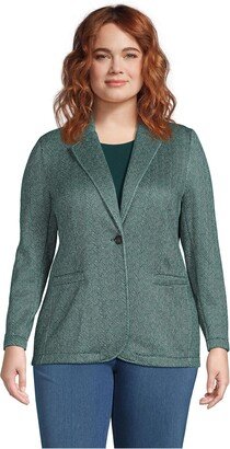 Plus Size Sweater Fleece Blazer Jacket - The Blazer