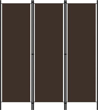 3-Panel Room Divider Brown 59.1