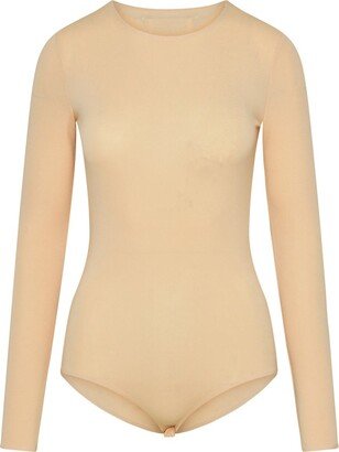 Nude Viscose Blend Bodysuit