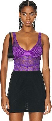 Lace Bodysuit in Purple