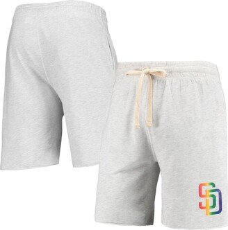 Men's Concepts Sport Oatmeal San Diego Padres Mainstream Logo Terry Tri-Blend Shorts