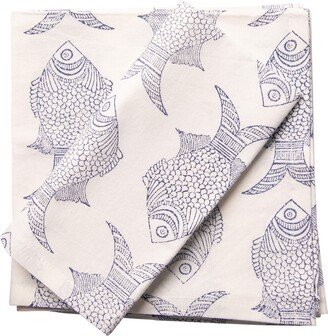 Mandalay Designs Fishy Napkin Set Blues